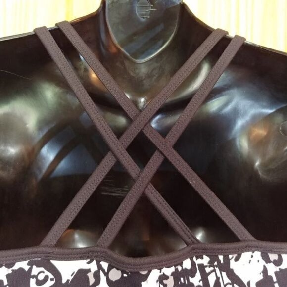 Soybu Strappy Tank Dress Womens XS Tahiti‎ Print Athletic Shelf Bra Black White - Picture 7 of 9